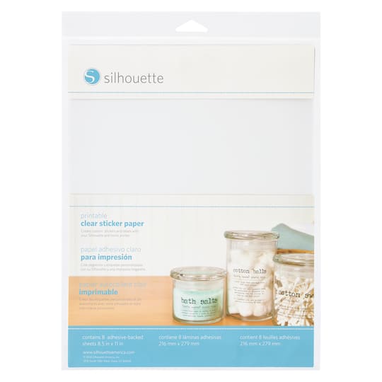 Silhouette® Printable Clear Sticker Paper